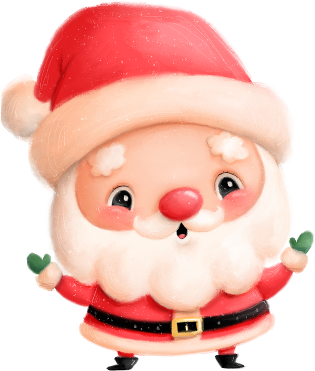 Cute cartoon christmas Santa Claus