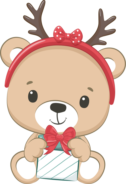 Cute teddy bear for Christmas and New Year -3.